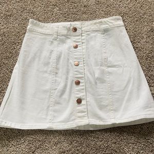 White button up skirt